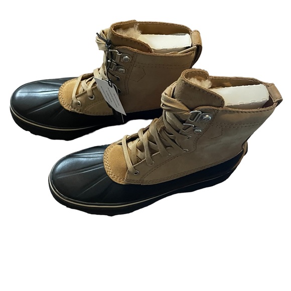 Sorel Shoes Sorel Mens Caribou Storm Waterproof Leather Boots Buff